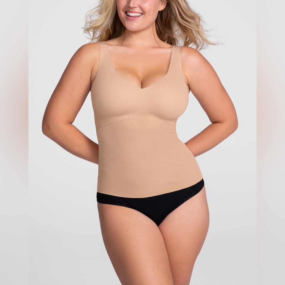 Honeylove Nude Shaping Tank with Black Brief
